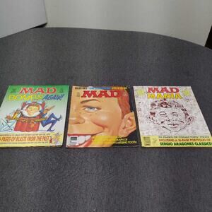Vintage MAD Magazine Lot 3 Issues No 263 June 1986 Bombs Again Mania 1988